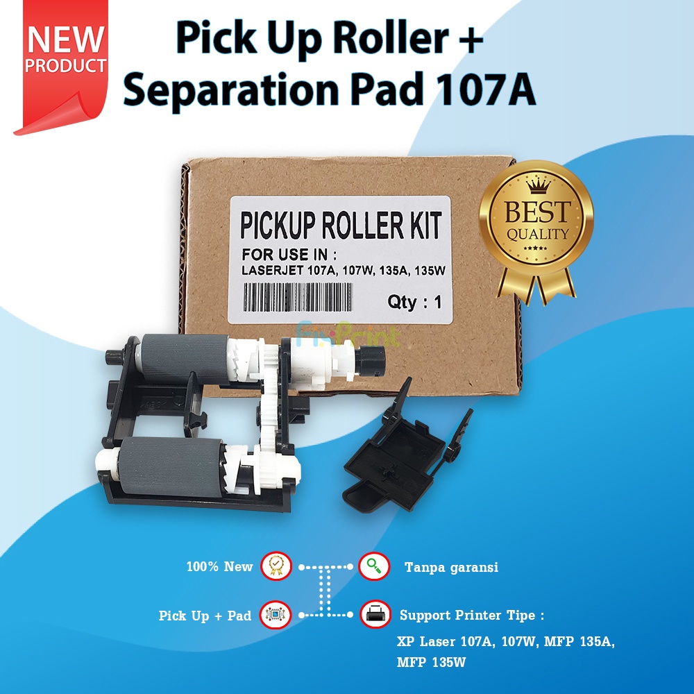 Pick Up Roller + Separation Pad 107A New, Roller Kit Printer Laser 107A 107W MFP 135A 135W