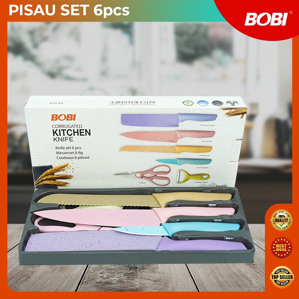 Pisau set- Alat Dapur Pisau Buah Gunting Pengupas Cukur Papan Pemotong Buah Set Talenan Set kitchen tools