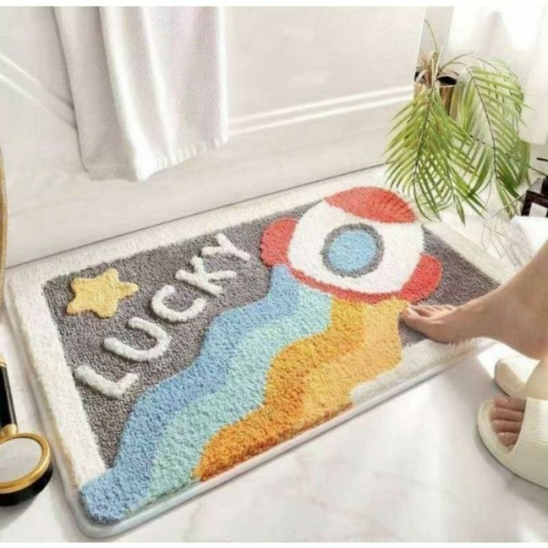 Keset Bulu Trendy Keset Kamar Mandi Keset Pintu Door Mat Trendy