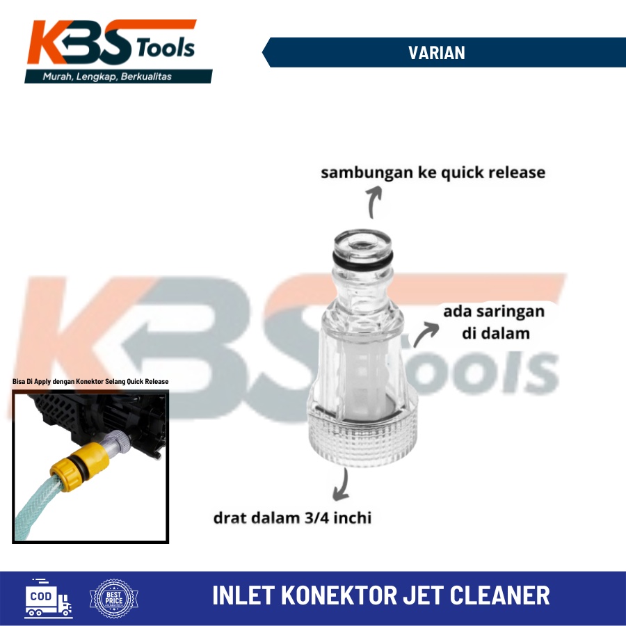 Konektor Inlet Filter Jet Cleaner Lokoni Laguna 70 - Sambungan Selang