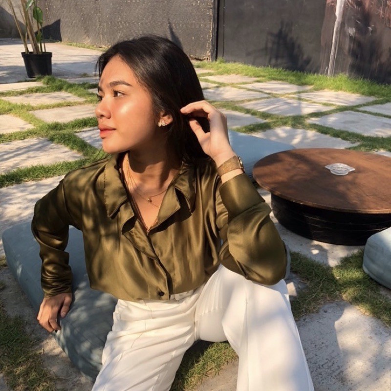 KEMEJA SATIN | SATIN SHIRT | Kemeja satin big size