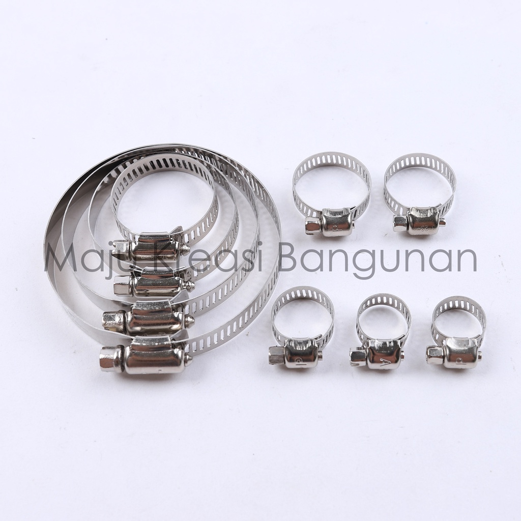 Klem Pengunci Selang Cincin Besi Gas LPG Regulator Hose Clamp 1/2 3/4 7/8 5/8 1 1 1/4 2 3 Inch Inci