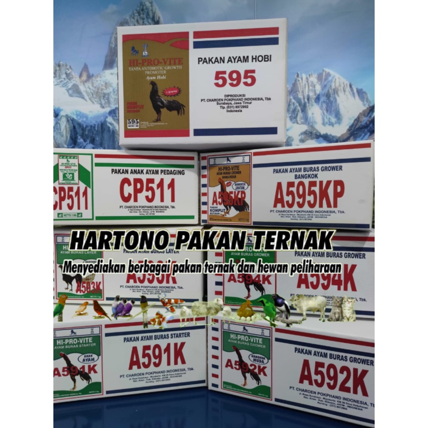 Pakan Ayam Hi-Pro-Vite 511 591 592 593 594 Kemasan (1 DOS A591K A592K A593K A594K A511K ) GROSIR 1 D