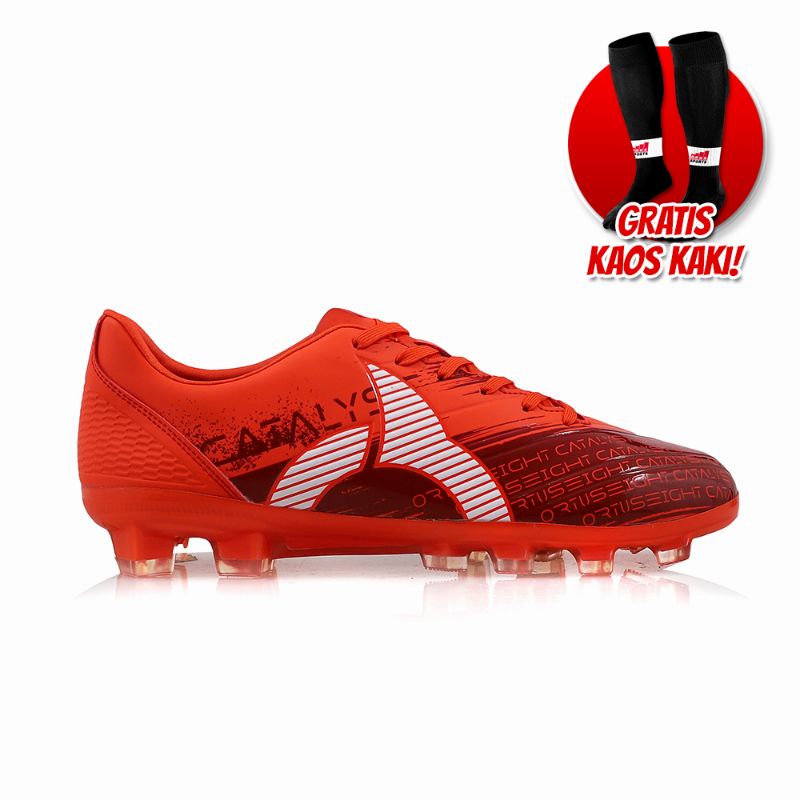 (FREE KAOS KAKI) SEPATU BOLA ORTUSEIGHT ORIGINAL CATALYST REVENGE FG BLAZE ORANGE 100% ORIGINAL
