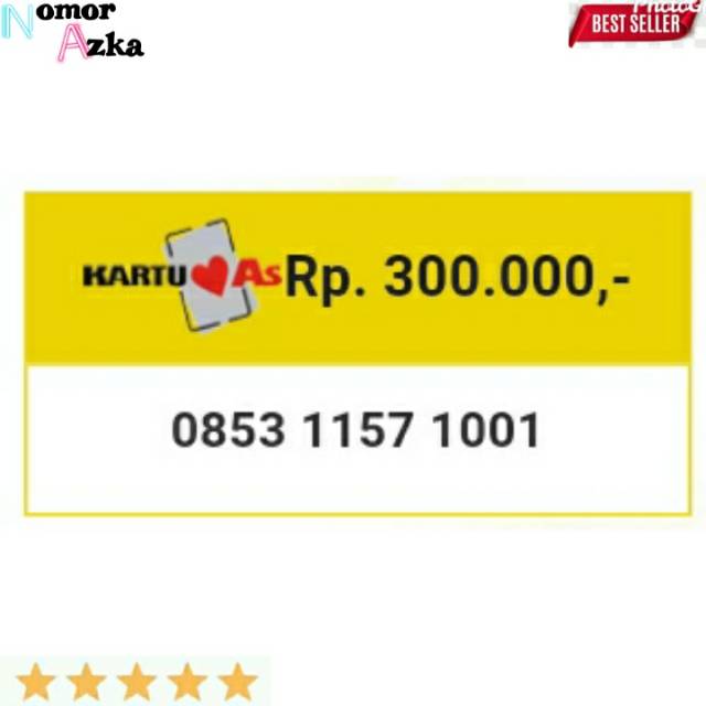 Kartu perdana nomor cantik as seri 1157 abba 1001 gb11