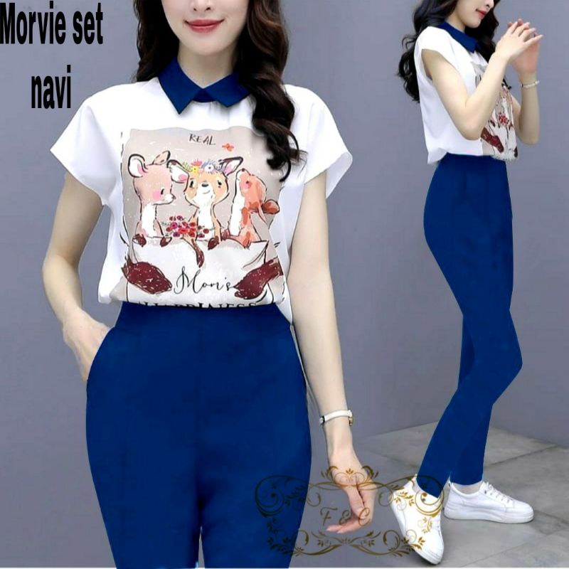 COD√ SETELAN WANITA / SET CELANA PANJANG / SET MORVIE FIT TO L