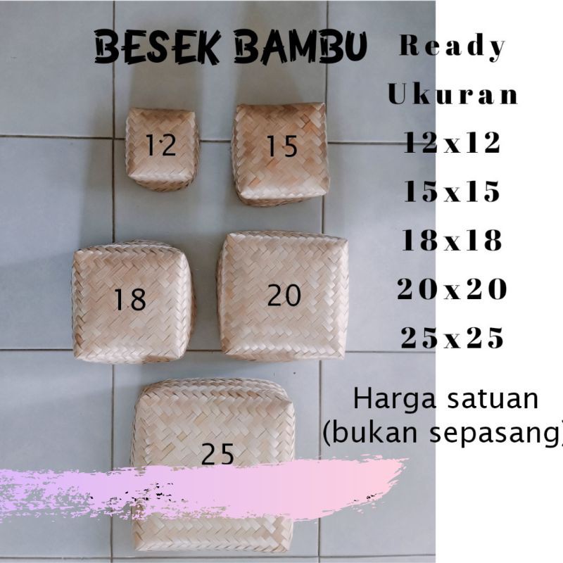 TERBARU Grosir Besek Bambu Murah Box Catering Hampers Tempat Nasi Kotak GROSIR