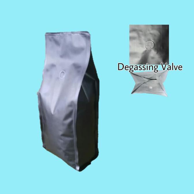 KEMASAN KOPI GUSSET ALUFOIL HITAM 1 KG