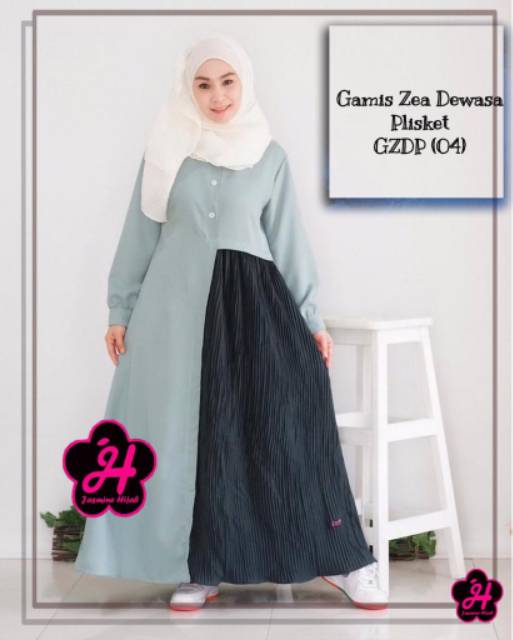 GAMIS MOM PLISKET ZEA HIJAB Warna Wardah