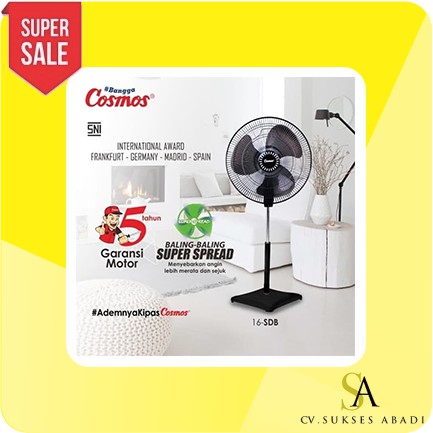 Stand Fan Cosmos 16-SDB 16 Inch Kipas Angin Berdiri 16SDB Kipas Angin Cosmos Termurah Surabaya
