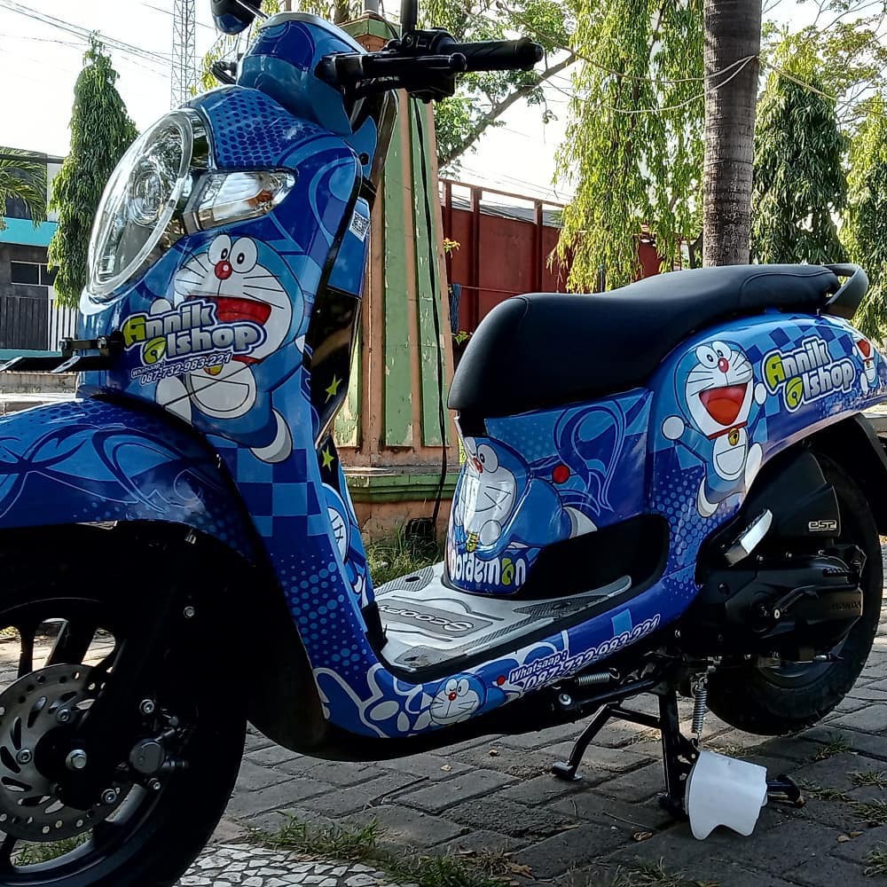 DECAL STICKER FULL BLOK SCOOPY DORAEMON CUTE Shopee Indonesia