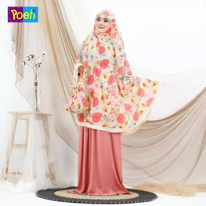 MUKENA ORIGINAL POETY, SILKY PREMIUM | Motif TERBARU, Paling Laris. Pilihan Tepat Perangkat Sholat