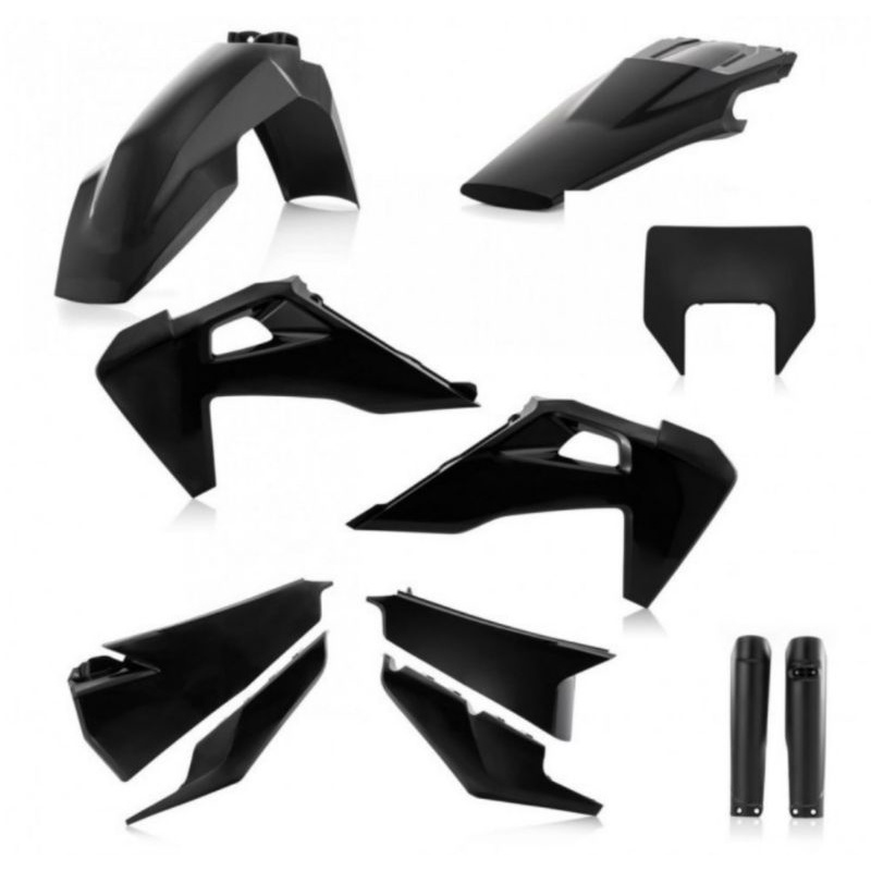 BODY KIT ACERBIS ALL HUSQVARNA 2020-2023 BLACK PLASTICK KIT FULL ACERBIS HUSQVARNA