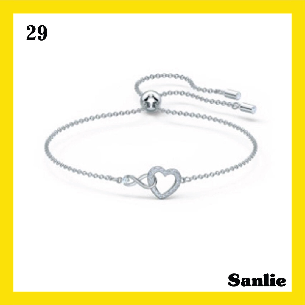 Sanlie Gelang Titanium Wanita Korea  Gelang Fashion Murah Model Hati 29