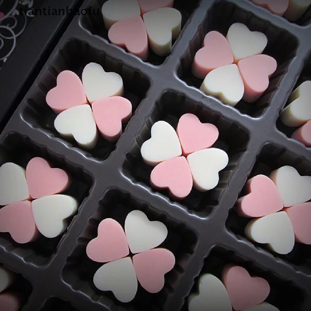 [tiantianbaofu] Mini Heart Mold Silicone Ice Cube Tray DIY Chocolate Fondant Mould 3D Pastry Boutique