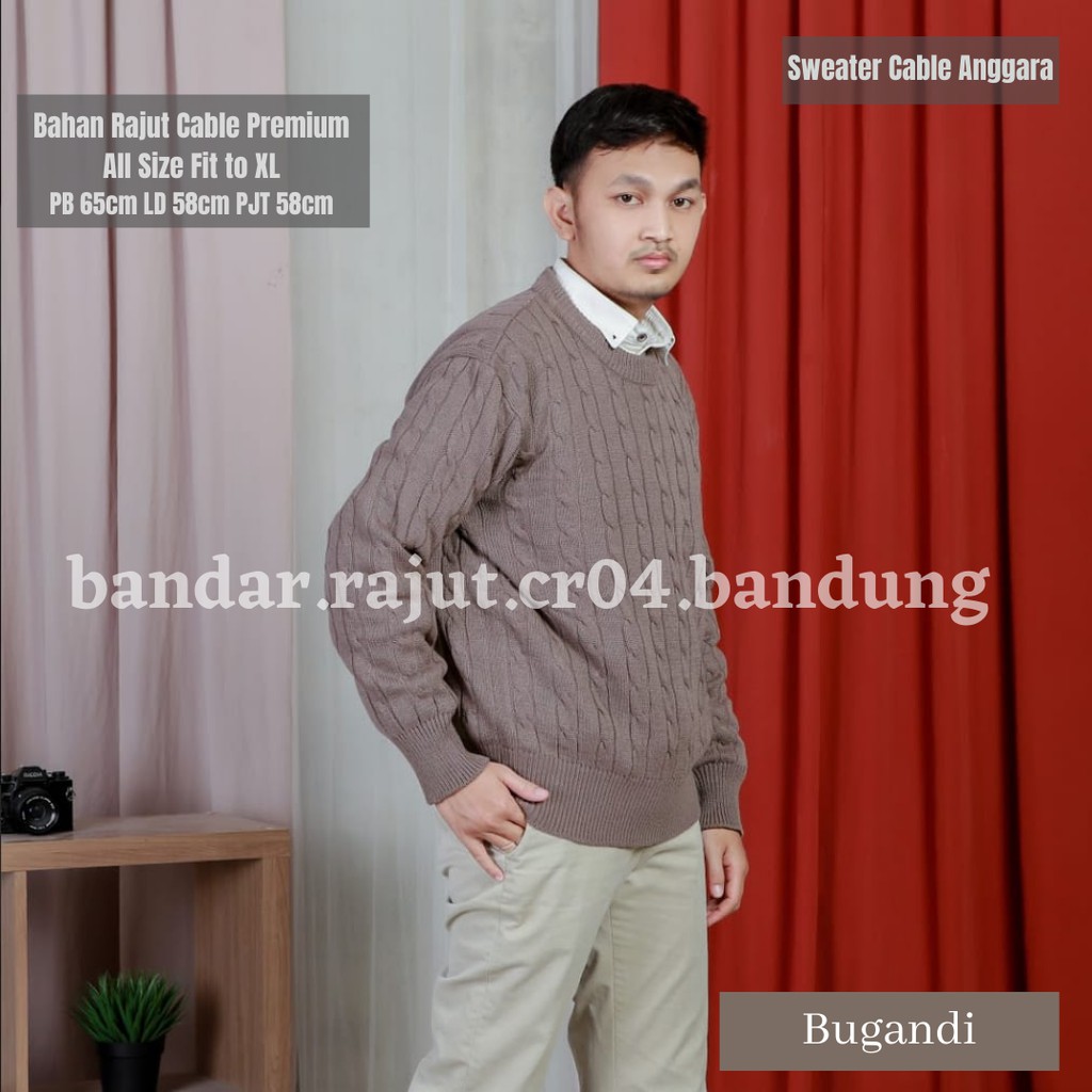 Sweater Rajut Cable Anggara 7 Gate Branded