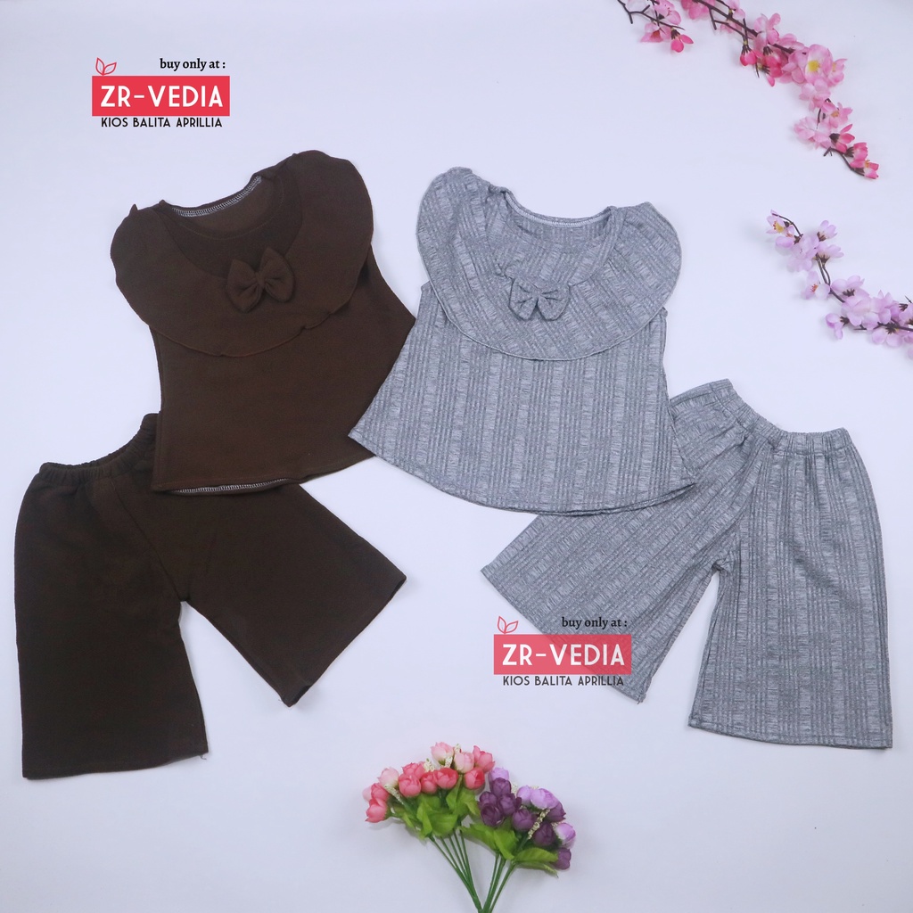 (POLOS) Setelan Intana Anak uk 1-4 Tahun / Set Bawahan Kulot Perempuan Baju Model Dress Atasan Cewek Import