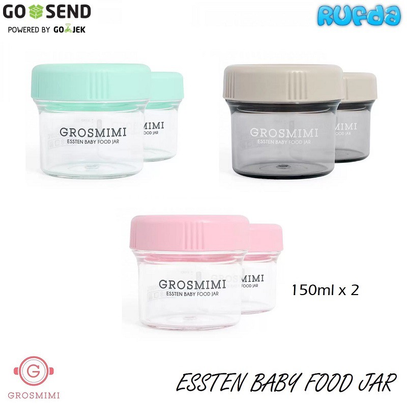 Grosmimi Essten Baby Food Jar Wadah Simpan Makanan Bayi di Kulkas