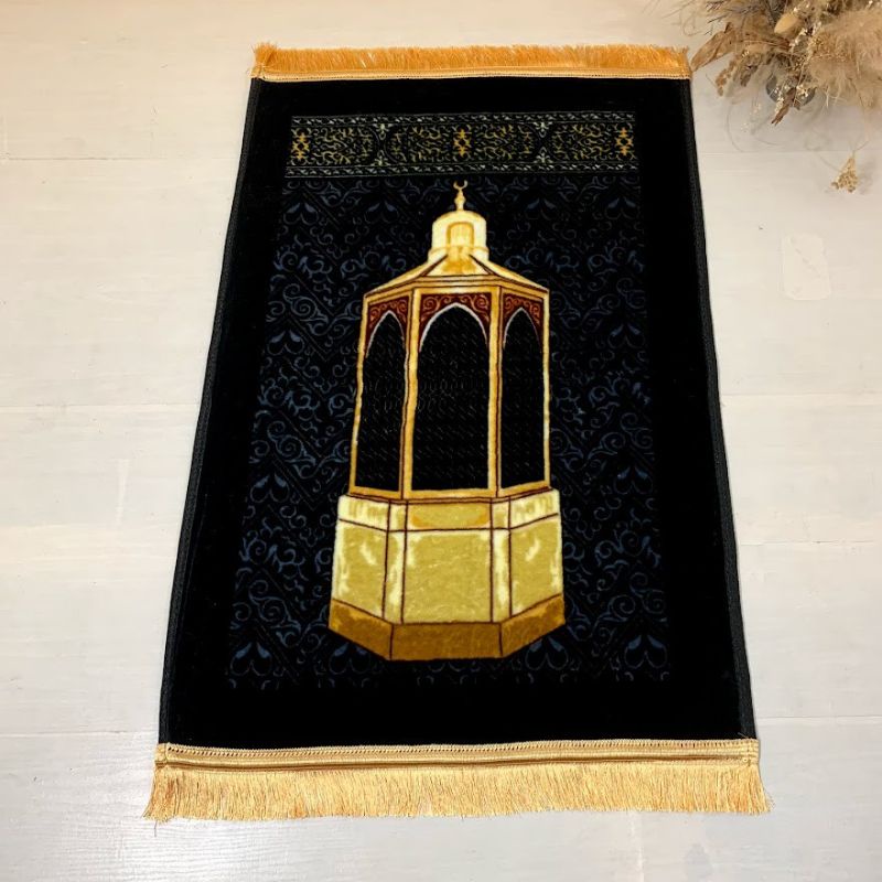 Sajadah Tebal Anti Slip Model  | BUSA KISWAH | 75x110 cm Dewasa Kado Guru Souvenir Umroh Haji