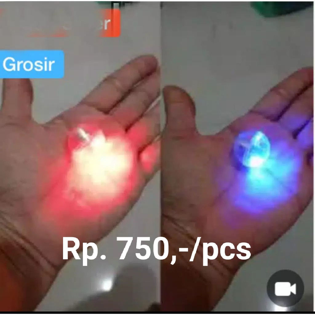 BOLA LAMPU LED EMOJI SERBAGUNA MERAH BIRU