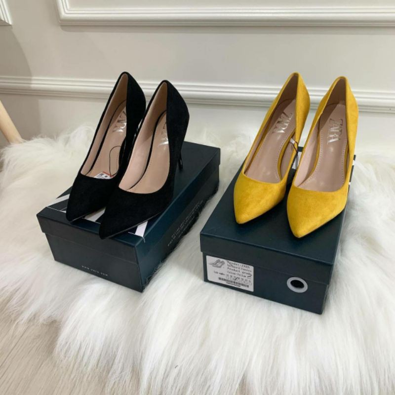 SEPATU HITAM | SEPATU MURAH | SEPATU IMPORT | SEPATU KUNING | SEPATU SUEDE | HEELS | Zs301