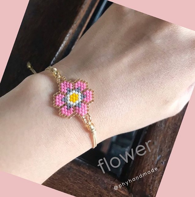 Flower beadloom / gelang manik miyuki