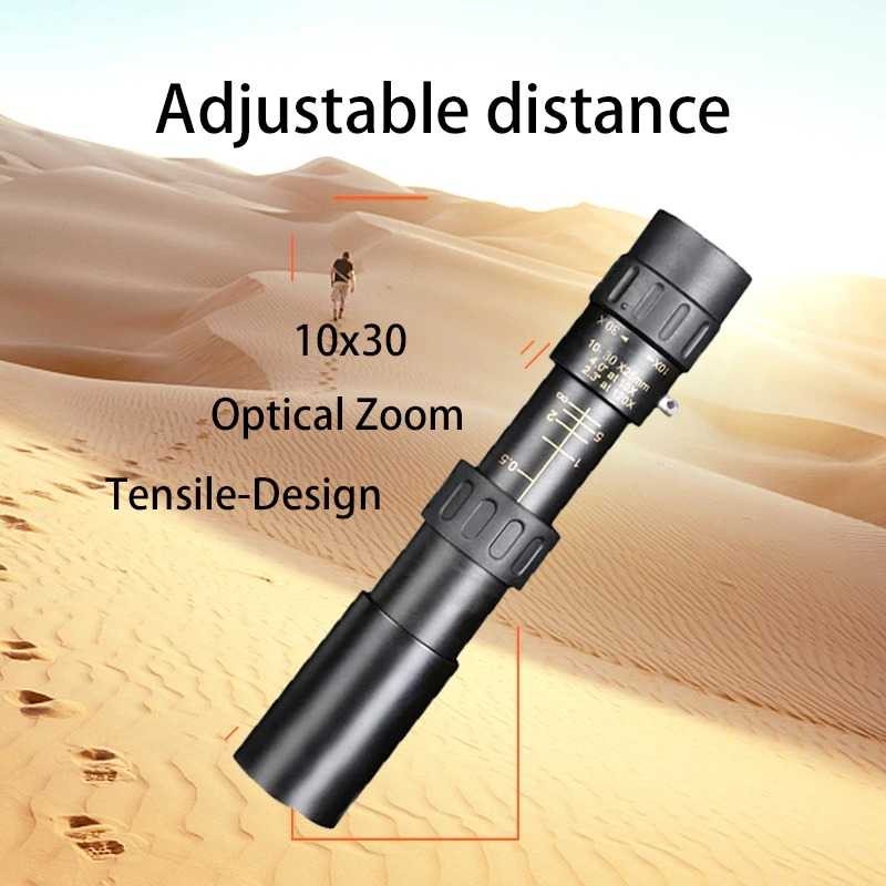 Teropong Jarak Jauh Monocular Telescope Zoom 40X 300Meter Tripod Clip
