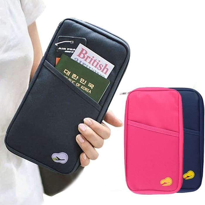 Korean Passport Wallet Travel Organizer Style Card Holder Dompet Paspor Cover Tempat Pensil Pencil