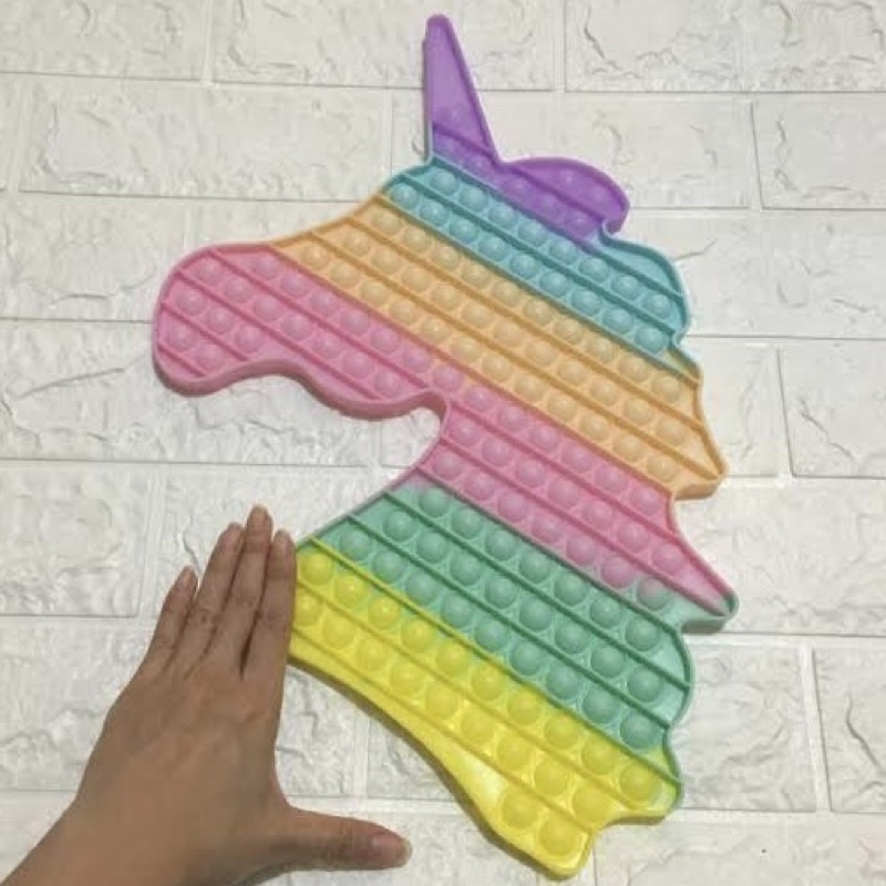 Pop It JUMBO Raksasa Mainan Anak Toys Dinosaurus Kupu Hello Kitty Unicorn-UNICORN
