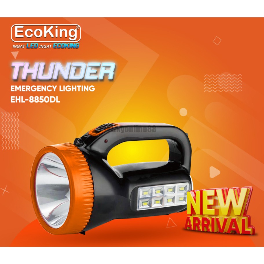 rizkyonline88 senter led lampu emergency thunder8850DL ecoking