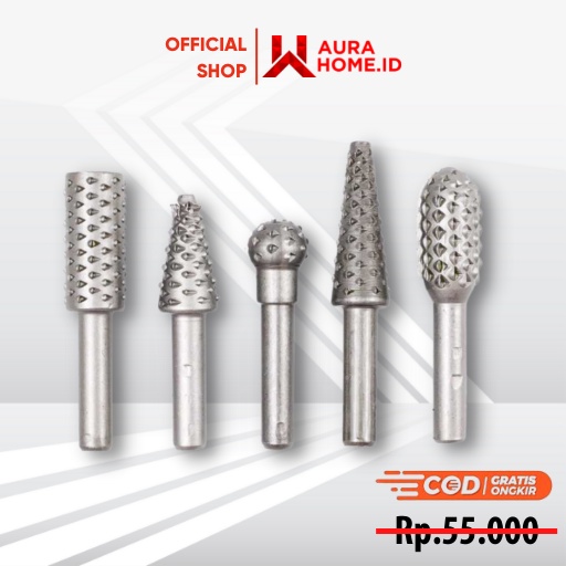 Mata Bor Kayu Wood Bits Steel 1/4 Inch 5 PCS / Mata Pelubang Bor Besi Kayu Beton Pagoda Nachi Tuner 