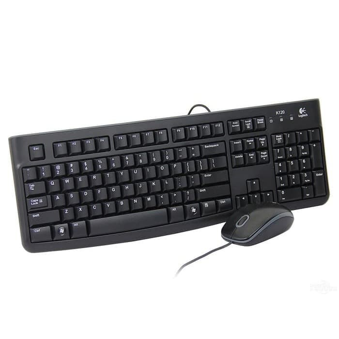 LOGITECH MK120 COMBO KEYBOARD DAN MOUSE GARANSI RESMI TERMURAH - Hitam