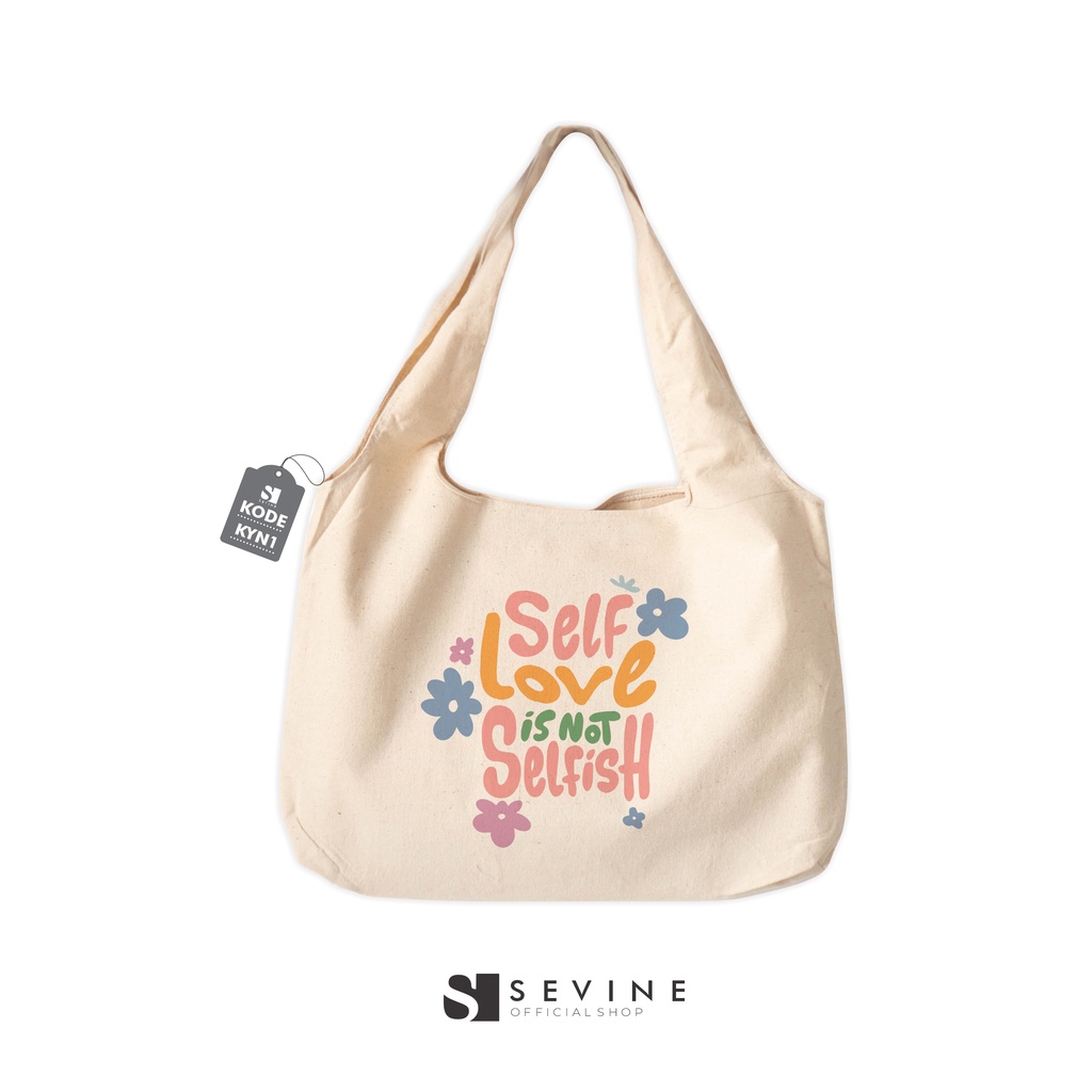 Sevine Tote Bag Kanvas Bonnie Tas Wanita Sekolah Cewek Kuliah Laptop Totebag Pastel Aesthetic - KYN