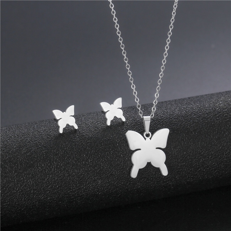 Ornamen Kupu-Kupu Bahan Stainless Steel Gaya Jepang Dan Korea Untuk Wanita Butterfly K