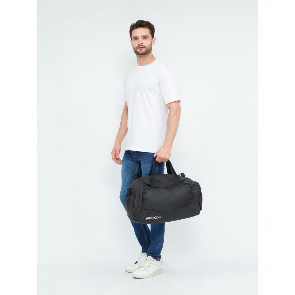 Tas Travel Original / Tas Gym / Duffle bag / Tas Olahraga Premium BROOKLYN Black