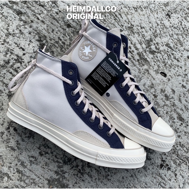 CONVERSE CHUCK 70s HI REIMAGINED COURT FUSION PALE PUTTY NAVY ORIGINAL
