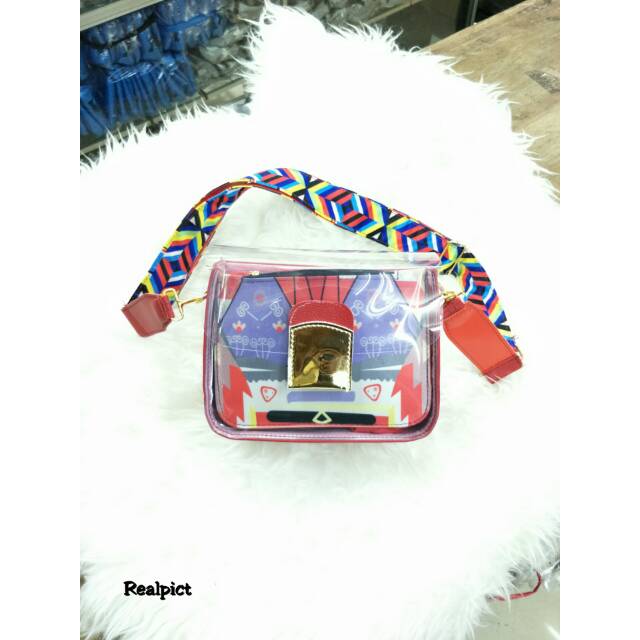 Tas Selampang Pelangi Wanita / Velove Bag Jims Honey / Tas Import Berkualitas