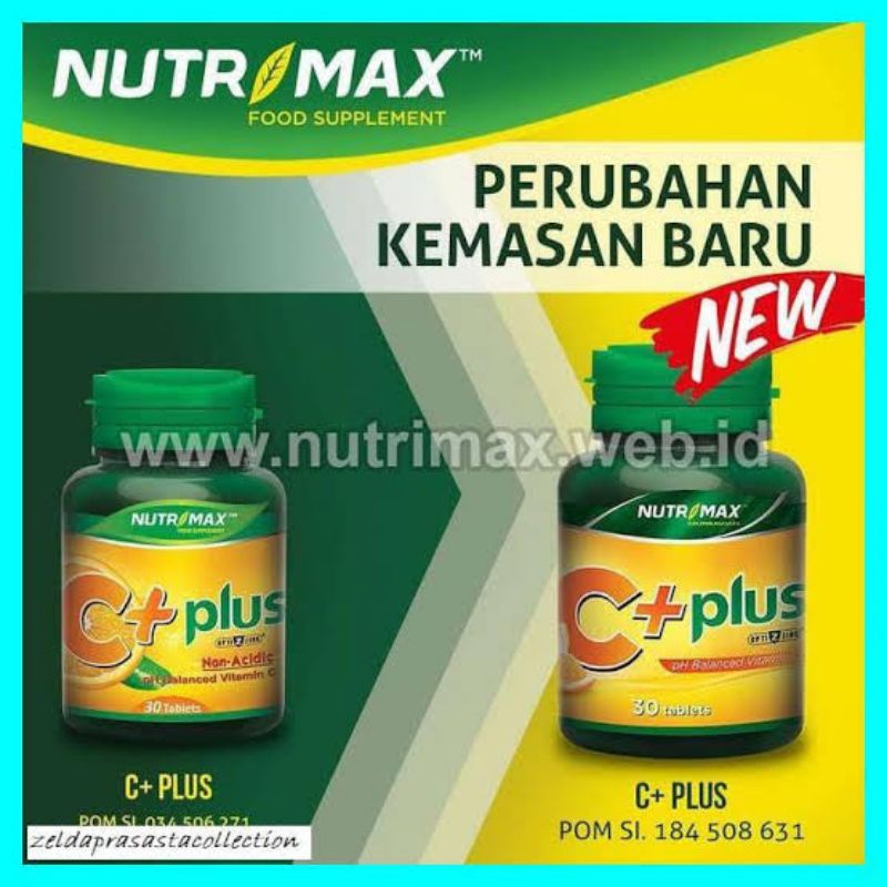 Nutrimax C+ Plus Isi 30s &amp; 60s / Vitamin C + Penambah Stamina &amp; Daya Tahan Tubuh