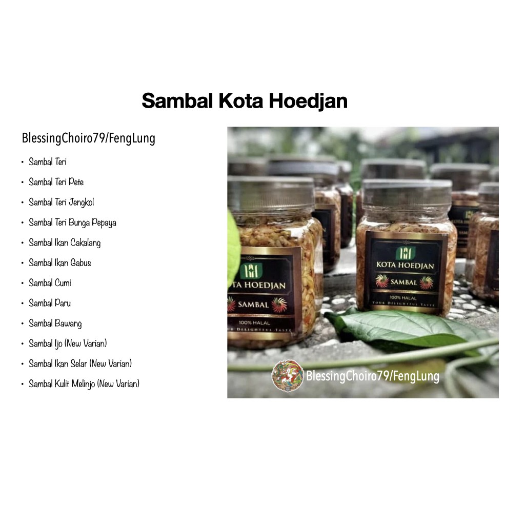 

Sambal Kota Hoedjan All Variants.BlessingChoiro79/FengLung