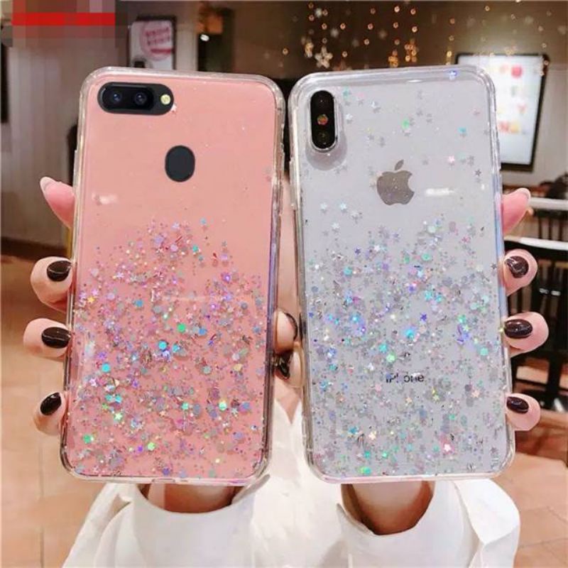 YKCS 0299 OPPO F9 A7 A5S A12 F1S A59 soft case jelly glitter cover back casing HP silicon
