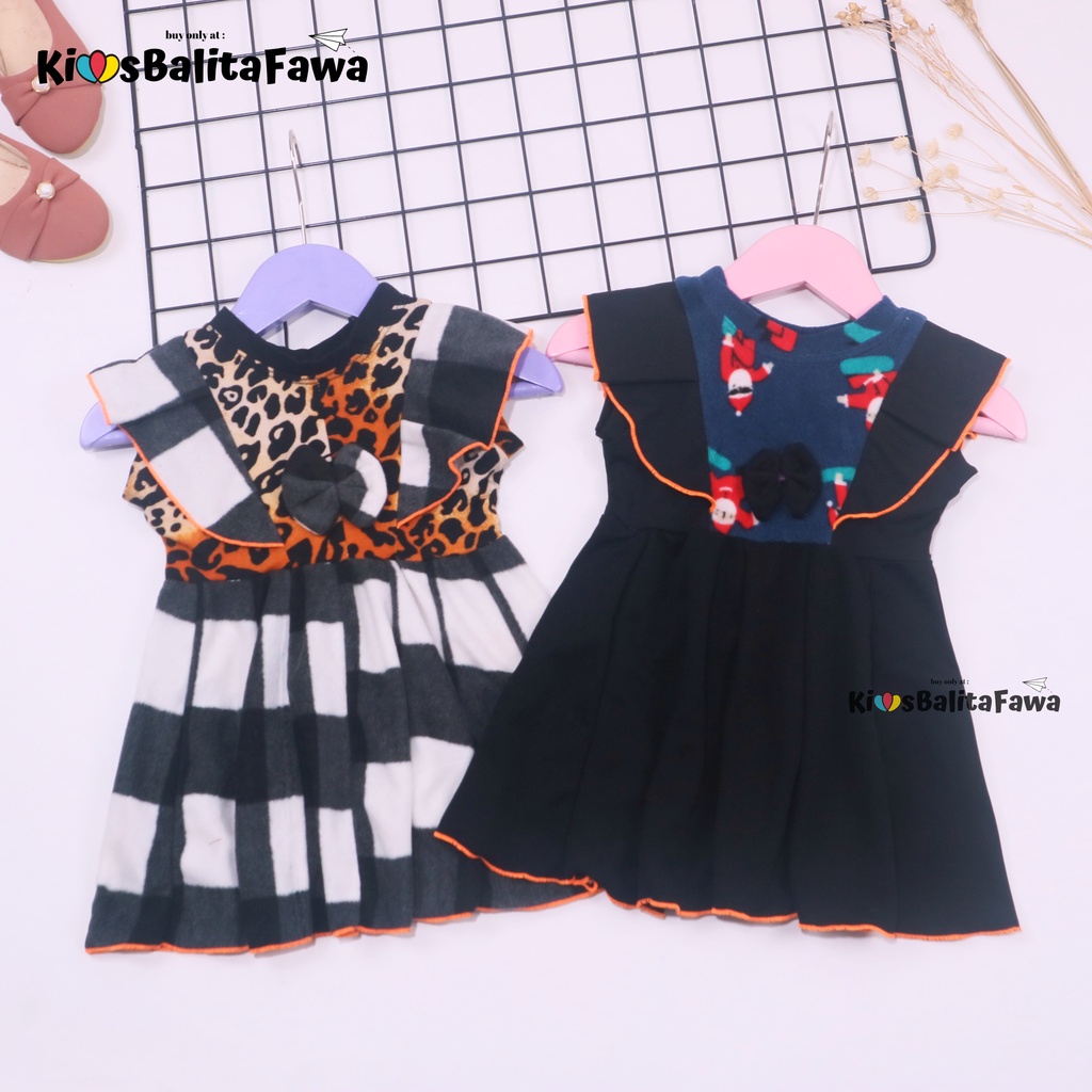 Dress Marion 6-18 Bulan / Dres Kensi Lengan Pendek Anak Perempuan Bayi Gaun Pesta Murah Import