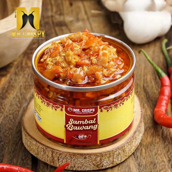 

Siap Kirim Sambal Mr Crispy 200Grm Sambal Bawang Trasi Balado Rica Hijau Thai - Sambal Bawang