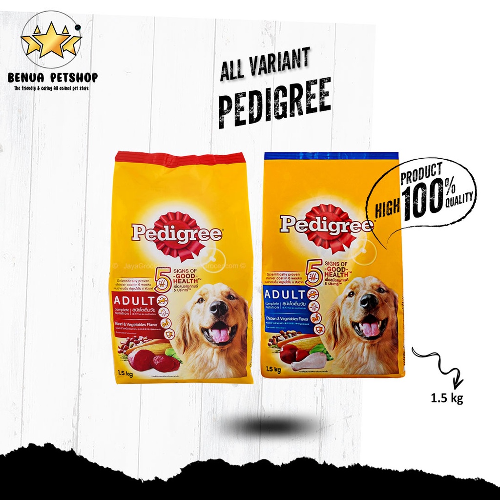 Makanan Anjing Pedigree 1,5kg ALL VARIAN