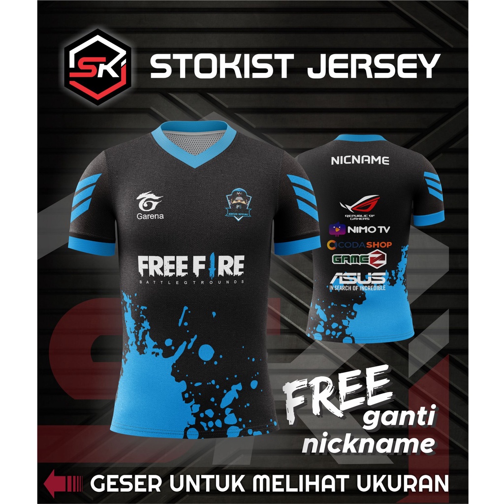 JERSEY FREEFIRE baju gaming ff