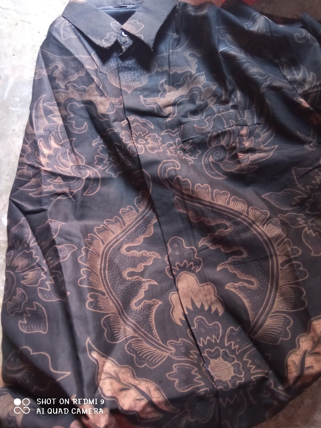 [premium] Kemeja Batik Pria Hitam Cemara Lengan Panjang Dan Lengan Pendek