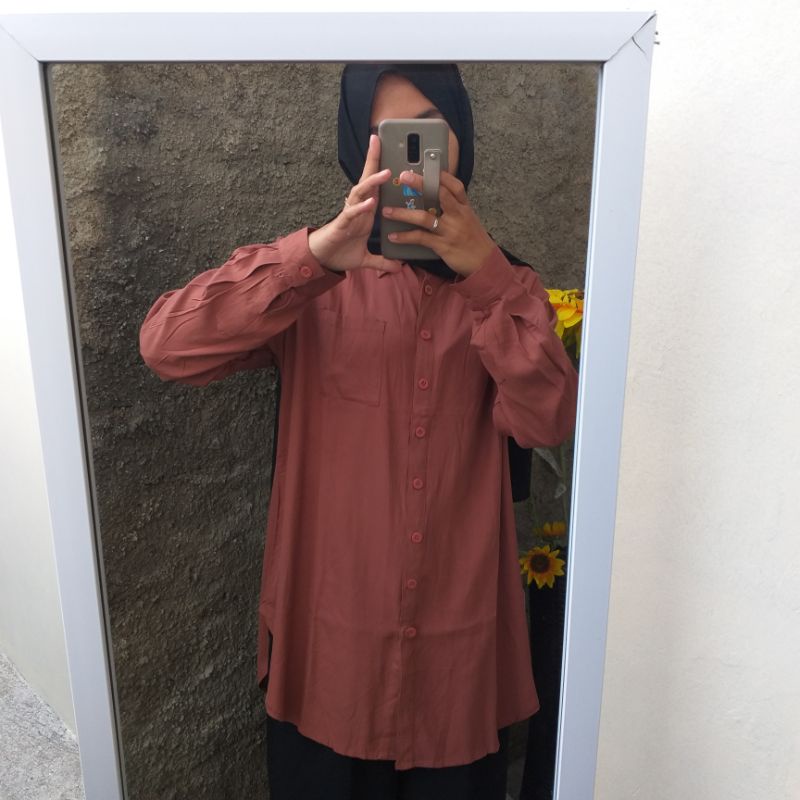 KEMEJA WANITA//KEMEJA BASIC//BLOUSE POLOS//KEMEJA POLOS