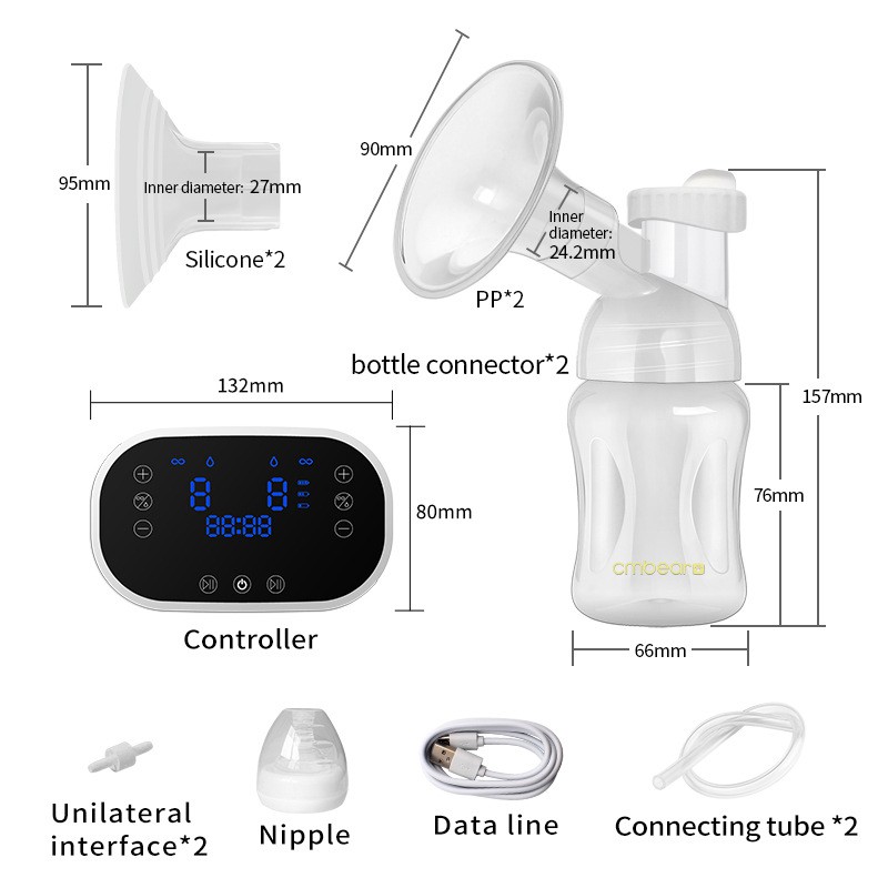 [ Two Motors ] Cmbear Pompa ASI Elektrik Ganda /Double Electric Breast Pump Rechargeable