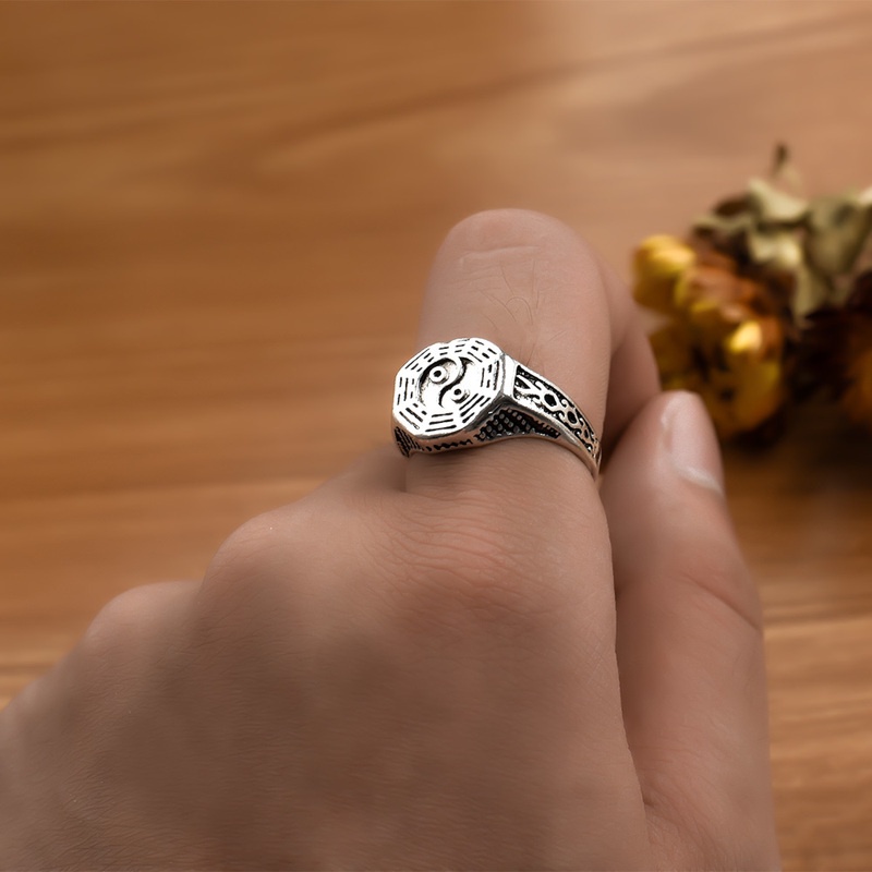 Cincin Yin Yang Gosip Kreatif Untuk Pria / Wanita