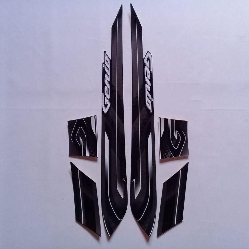 STRIPING STICKER GENIO 2022 STICKER GENIO TERBARU 2022 STRIPING HONDA GENIO HITAM NEW