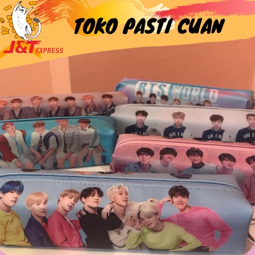 

kotak pensil persegi panjang katakter BTS BT21 jongkok jimin rv keperluan sekolah anak bisa COD tempat pensil lucu elegan unik imut fancy termurah import korea